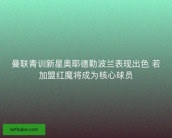 曼联青训新星奥耶德勒波兰表现出色 若加盟红魔将成为核心球员